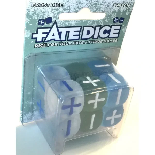 Fate Dice for Fate & Fudge Games Evil Hat Productions - Pack of 12 D6 Frost Dice - Your Source for Gaming Essentials Cheap