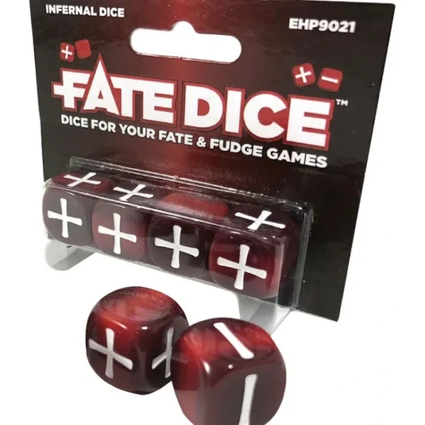 Fate Dice: Infernal Dice (Single-Player Pack, 4 Dice) - Your Source for Gaming Essentials Best
