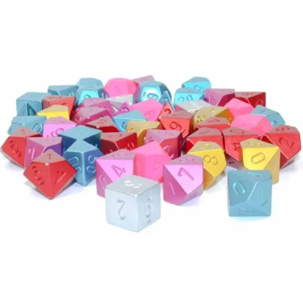 Faux Metal Jacket Mix of 50 Polyhedral Dice - Your Source for Gaming Essentials Cheap