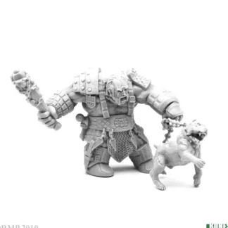 Fire Giant Huntsman with Hell Hound #77457 Unpainted Gray Plastic Figure - Your Source for Gaming Essentials New