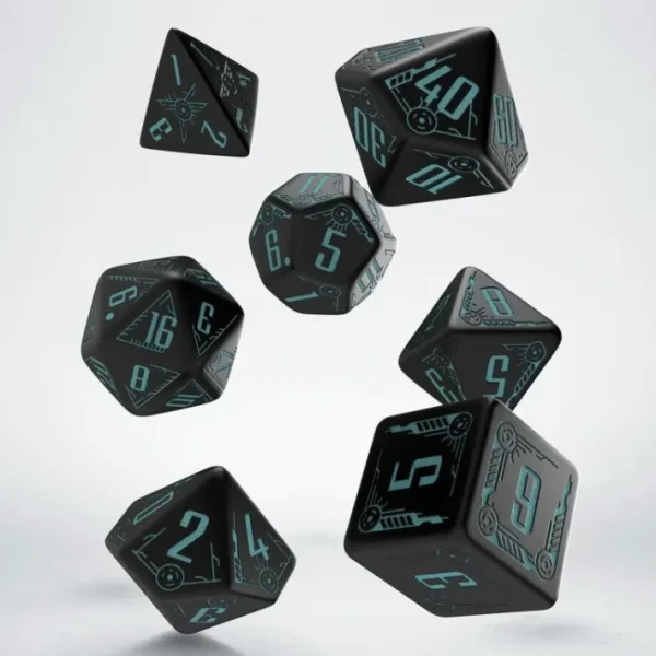 Galactic: Black/Blue Dice Set (7) - Your Source for Gaming Essentials Discount