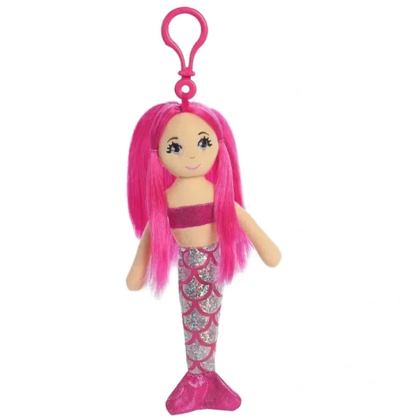 7" Garnet Clip-On Sea Sparkles Soft Plush Pink Mermaid - Your Source for Gaming Essentials Best Sale