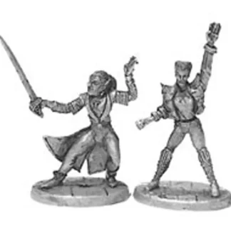 Harlequin and Aina #20-564 Shadowrun RPG Metal Ral Partha Figure - Your Source for Gaming Essentials Best Sale