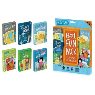 Hoyle 6 Pack Kid Card Game: Crazy 8s-Go Fish-Old Maid-Memory-Matching-Slapjack - Your Source for Gaming Essentials Shop