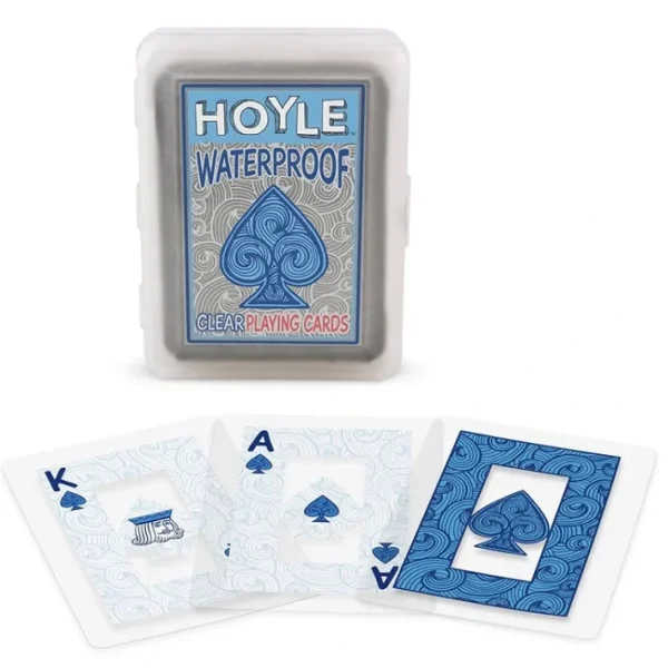 Hoyle Clear Playing Cards - Waterproof Clear Durable Deck of Cards Blue Deck - Your Source for Gaming Essentials Cheap