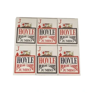 Hoyle Jumbo Index Playing Cards - 6 Sealed Decks (3 Red and 3 Blue) - Your Source for Gaming Essentials Cheap