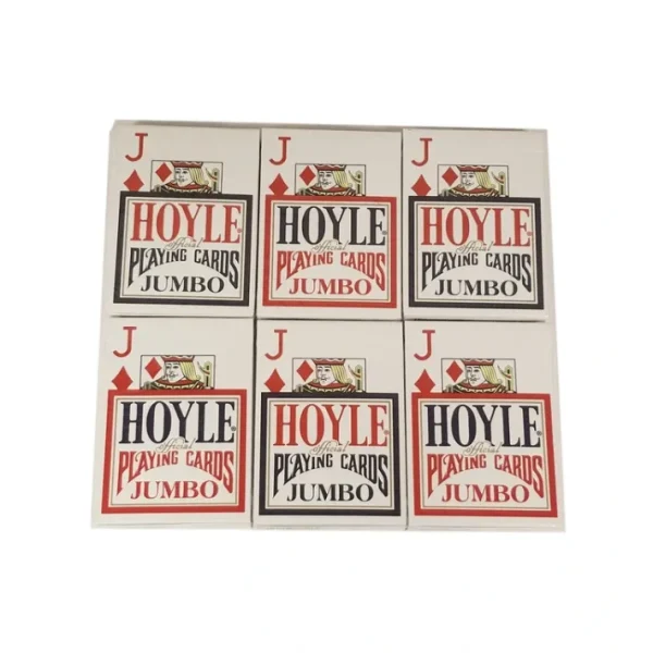 Hoyle Jumbo Index Playing Cards - 6 Sealed Decks (3 Red and 3 Blue) - Your Source for Gaming Essentials Cheap