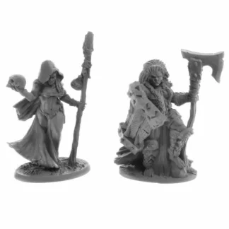 Jade Fire Leaders (2) #30054 Reaper Legends: Bones USA Unpainted Plastic Figures - Your Source for Gaming Essentials Clearance