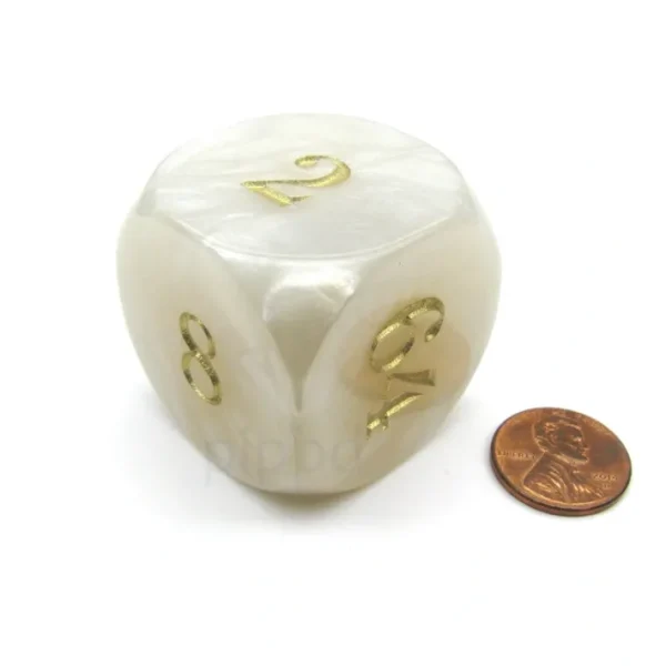 Jumbo Backgammon 36mm Doubling Cube Dice - White - Your Source for Gaming Essentials Cheap