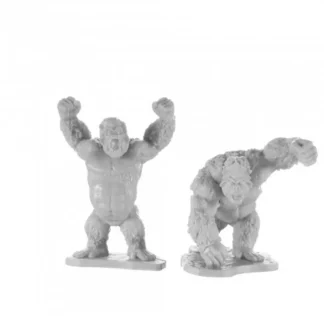 Killer Apes (2 Figures) #77690 Dark Heaven Legends Bones Unpainted Plastic Miniature Figure - Your Source for Gaming Essentials Clearance