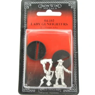 Tabletop Miniatures | Lady Gunfighters (2) #04-102 Classic Ral Partha Fantasy RPG Metal Figure - Your Source for Gaming Essentials