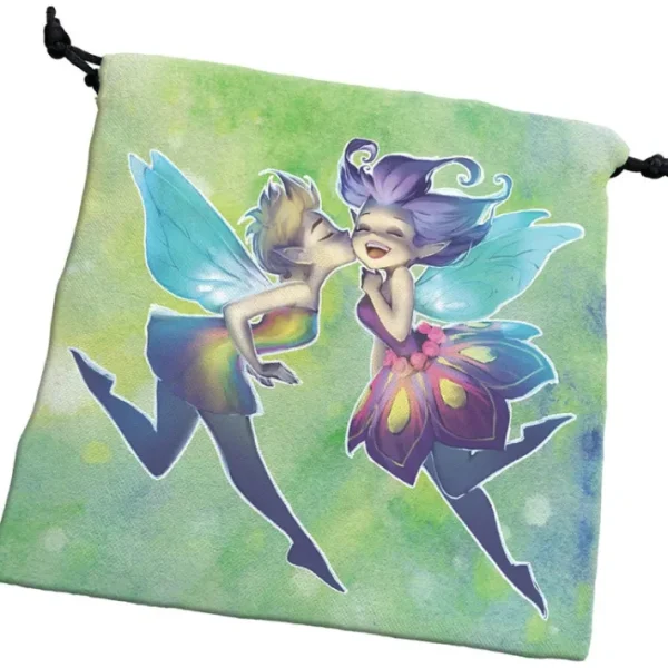 Large Cloth Deluxe Dice Bag - Happy Faeries - Your Source for Gaming Essentials Online