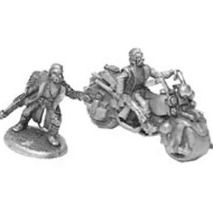 Lone Wolf On Bike and Foot #20-581 Shadowrun RPG Metal Ral Partha Figure - Your Source for Gaming Essentials Store
