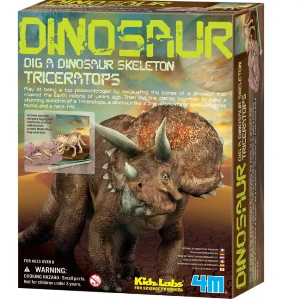 4M Kidzlabs Dig-A-Dinosaur Series I Triceratops #3545 - Your Source for Gaming Essentials Cheap