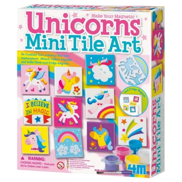 4M KidzLabs Unicorns Mini Tile Art Set - Your Source for Gaming Essentials New