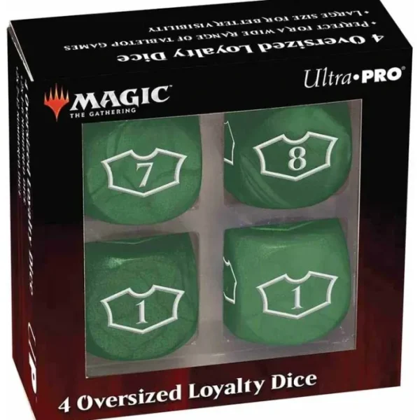 Magic the Gathering Deluxe 22mm Loyalty Dice Set (4) - Forest - Your Source for Gaming Essentials Fashion