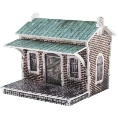 Malifaux Scenery Train Halt Building (Color Edition) #MF007 Unpainted Miniature - Your Source for Gaming Essentials Shop