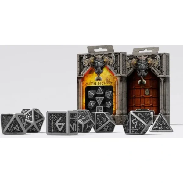Metal 7 Piece Polyhedral Dice Set - Dwarven - Your Source for Gaming Essentials Cheap