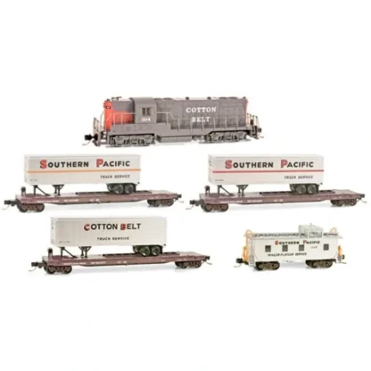 Trains | Micro-Trains 99301190 Cotton Belt/SP Piggyback N Gauge Train-Only Set - Your Source for Gaming Essentials