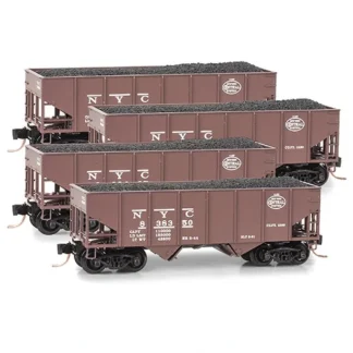 Trains | Micro-Trains 99300099 N New York Central H-5 33' RS Hopper w/Coal (Set of 4) - Your Source for Gaming Essentials