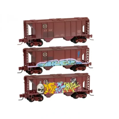 Trains | Micro-Trains 99405100 Z Santa Fe PS-2 70-Ton 2-Bay Cvd Hopper RTR (Pack of 3) - Your Source for Gaming Essentials