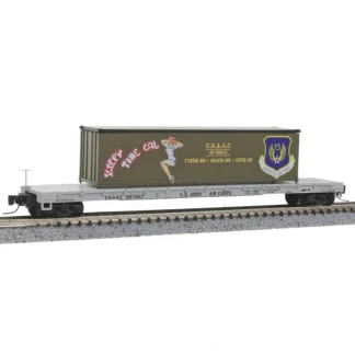 Trains | Micro-Trains 52400107 Z USAAC 60' Steel Flatcar w/40' Container Load #667457 - Your Source for Gaming Essentials