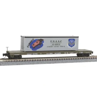 Trains | Micro-Trains 52400102 Z USAAC 60' Steel Flatcar w/40' Container Load #664709 - Your Source for Gaming Essentials