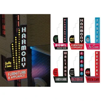 Trains | Miller Engineering 67811 Animated Sign Kit Downtown Series #2 - Left - Large - Your Source for Gaming Essentials