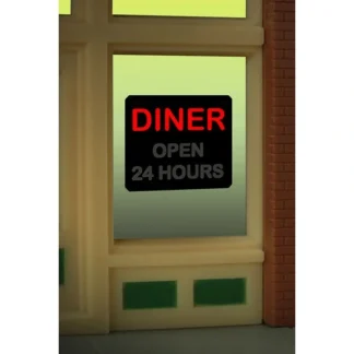 Trains | Miller Engineering 8965 HO Diner Flashing Neon Window Sign - Your Source for Gaming Essentials