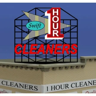 Trains | Miller Engineering 441702 HO/N Swift One Hour Cleaners Rooftop Billboard Small - Your Source for Gaming Essentials