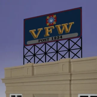 Trains | Miller Engineering 441252 HO/N VFW Animated Neon Billboard Small - Your Source for Gaming Essentials
