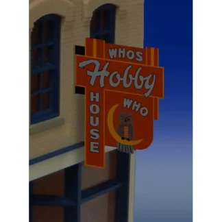 Trains | Miller Engineering 441452 HO/N Who's Hobby House Wall-Mount Animated Billboard - Your Source for Gaming Essentials