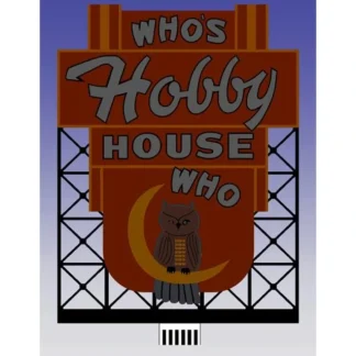 Trains | Miller Engineering 441402 HO/N Who's Hobby House Animated Neon Billboard - Your Source for Gaming Essentials