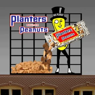 Trains | Miller Engineering 7061 HO/O Animated Neon Billboard Planters Peanuts Large - Your Source for Gaming Essentials