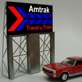 Trains | Miller Engineering 8281 HO/O Amtrak Travel by Train Animated Roadside Billboard - Your Source for Gaming Essentials