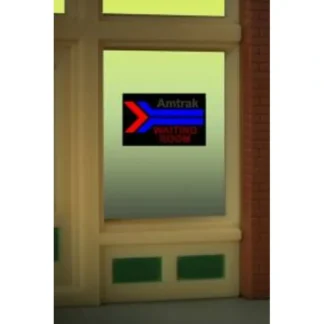 Trains | Miller Engineering 8900 HO/O Amtrak Waiting Room Animated Window Sign - Your Source for Gaming Essentials
