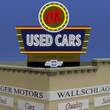 Trains | Miller Engineering 5481 HO/O Animated Neon Billboard OK Used Cars - Your Source for Gaming Essentials