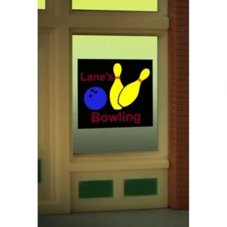 Trains | Miller Engineering 8955 HO/O Bowling Flashing Neon Window Sign - Your Source for Gaming Essentials