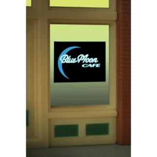 Trains | Miller Engineering 8960 HO/O Blue Moon Cafe Flashing Neon Window Sign - Your Source for Gaming Essentials