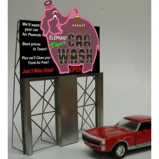 Trains | Miller Engineering 8381 HO/O Elephant Car Wash Billboard - Your Source for Gaming Essentials