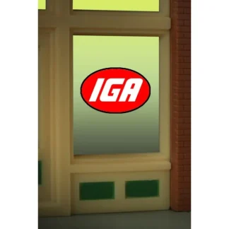 Trains | Miller Engineering 8915 HO/O IGA Independent Grocery Animated Window Sign - Your Source for Gaming Essentials