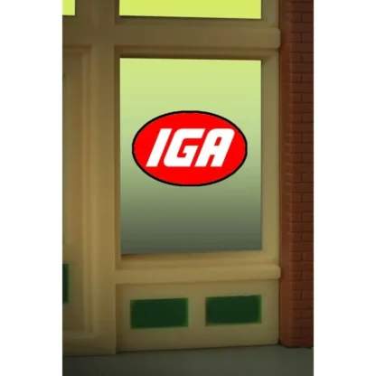 Trains | Miller Engineering 8915 HO/O IGA Independent Grocery Animated Window Sign - Your Source for Gaming Essentials