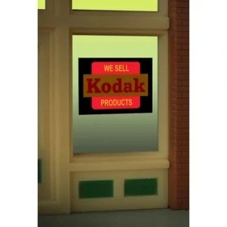 Trains | Miller Engineering 8875 HO/O Kodak Flashing Neon Window Sign - Your Source for Gaming Essentials