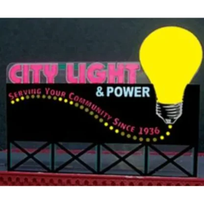 Trains | Miller Engineering 9281 HO/O Large City & Power Neon Sign Billboard - Your Source for Gaming Essentials