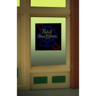 Trains | Miller Engineering 8825 HO/O Pabst Beer Flashing Neon Window Sign - Your Source for Gaming Essentials