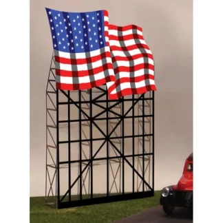 Trains | Miller Engineering 4071 HO/O Waving American Flag Animated Neon Billboard - Your Source for Gaming Essentials