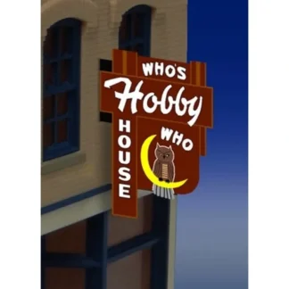 Trains | Miller Engineering 881451 HO/O Who's Hobby House Vertical Wall-Mount Billboard - Your Source for Gaming Essentials