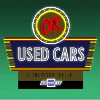 Trains | Miller Engineering 5482 N Animated Neon Billboard OK Used Cars - Your Source for Gaming Essentials