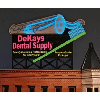 Trains | Miller Engineering 9882 N Animated Neon Billboard DeKays Dental Supply Medium - Your Source for Gaming Essentials