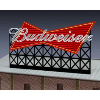 Trains | Miller Engineering 4982 N Budweiser Beer Animated Neon Billboard - Your Source for Gaming Essentials